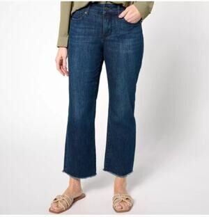 JAG Jeans High Rise Bootcut Cropped Straight Raw Hem Size 10
